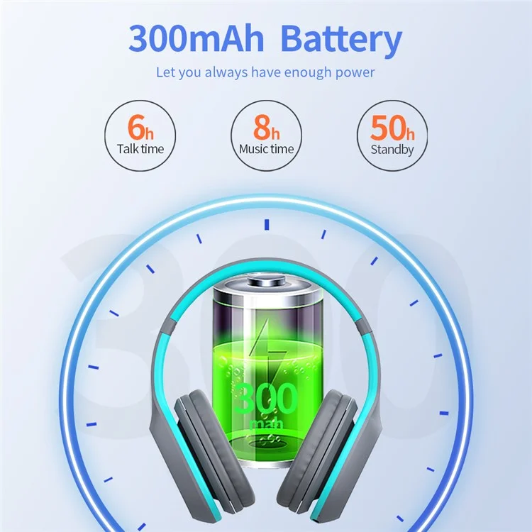 CELEBRAT A18 Bluetooth-compatible Headset Bass Binaural Earphone High Sound Quality Wireless 5.0 Headphones - Blue