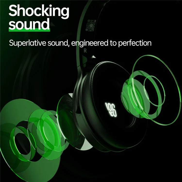 Беспроводные наушники с Bluetooth L700 Over Ear Music Wireless Headset HiFi Стерео Басовый звук Спортивные наушники - Черные