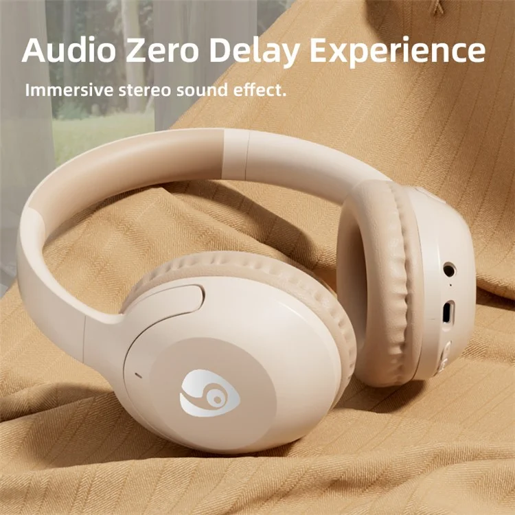 OVLENG FF92 Folding Over-Ear Wireless Bluetooth-compatible Headphone ANC 3D Stereo Sound Headset - Beige