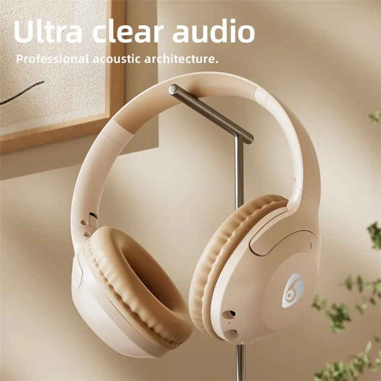 OVLENG FF92 Folding Over-Ear Wireless Bluetooth-compatible Headphone ANC 3D Stereo Sound Headset - Beige