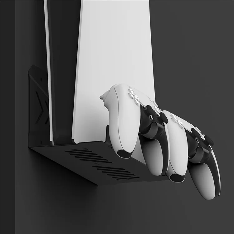 Per PS5 Game Console Host Controller Storage Holder Stand Wall Mounted Bracket con 2 Ganci