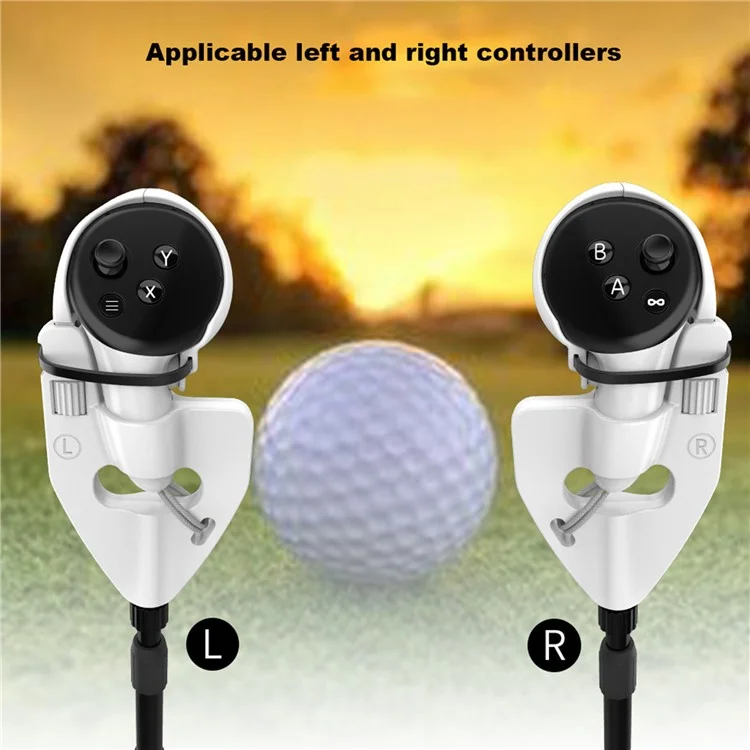 WOLMTT For Meta Quest 3 VR Golf Club Controller Ergonomic Grip Stick Handle - Purple
