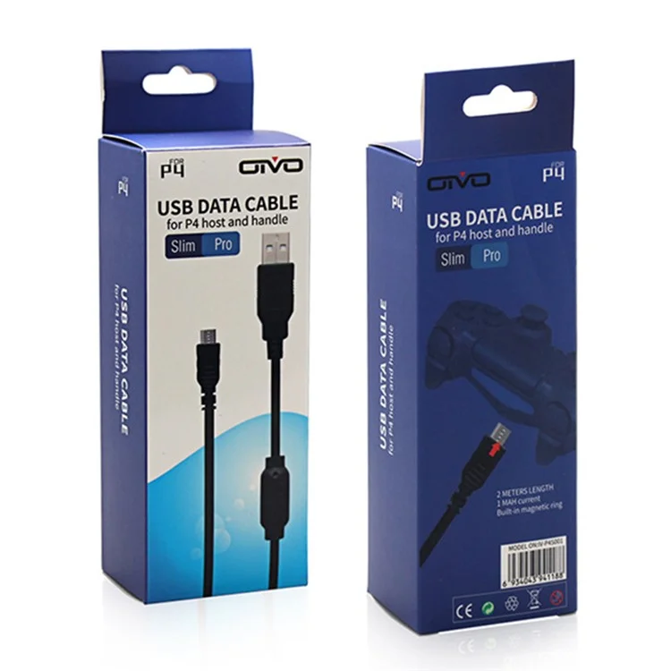 OIVO Für Sony PS4 Slim Pro USB zu Micro USB 2m Ladekabel Datenkabel