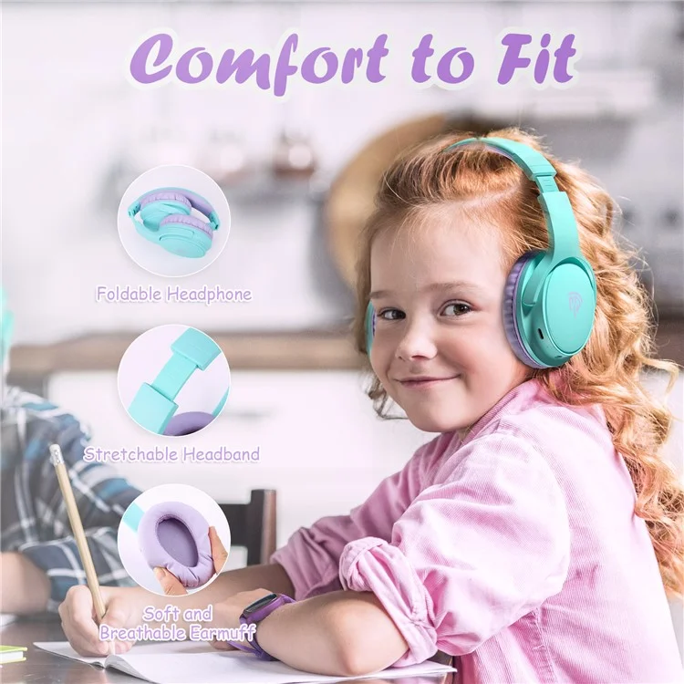 Easysmx B06 85 / Auriculares Bluetooth Para Niños de 93db Auriculares Plegables Con Micrófono