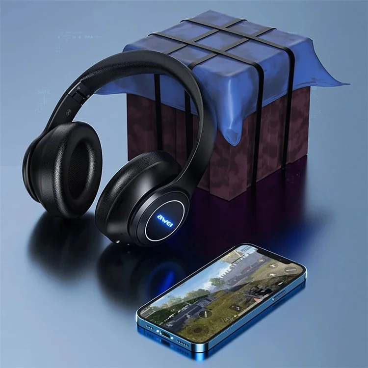 AWEI A200BL Fone de Ouvido Sem Fio RGB Light Bluetooth 5.3 Gaming