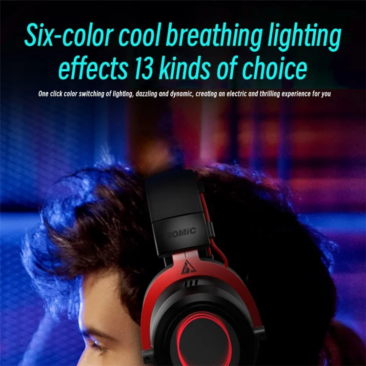 Casque d'écoute de jeu 7.1 Surround Sound SOMIC GB2 Over-Ear, câblé 3,5 mm