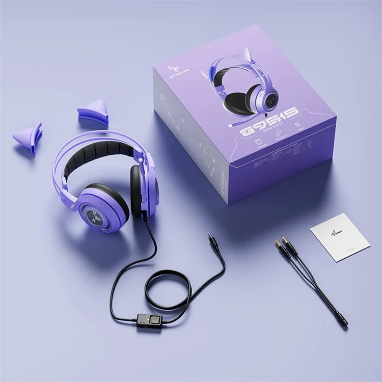 SOMIC G951S E-Sports Gaming Headphone 3,5 mm verkabelt Over-Ear-Kopfhörer - Lila