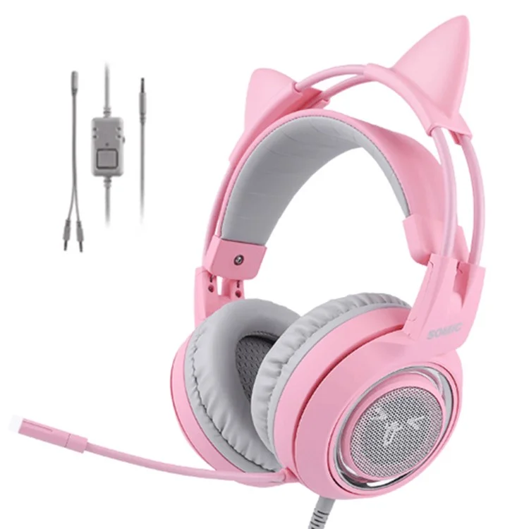 SOMIC G951S E-sport-gaming-kopfhörer 3,5 mm Verkabeltes Over-ear-headset - Rosa