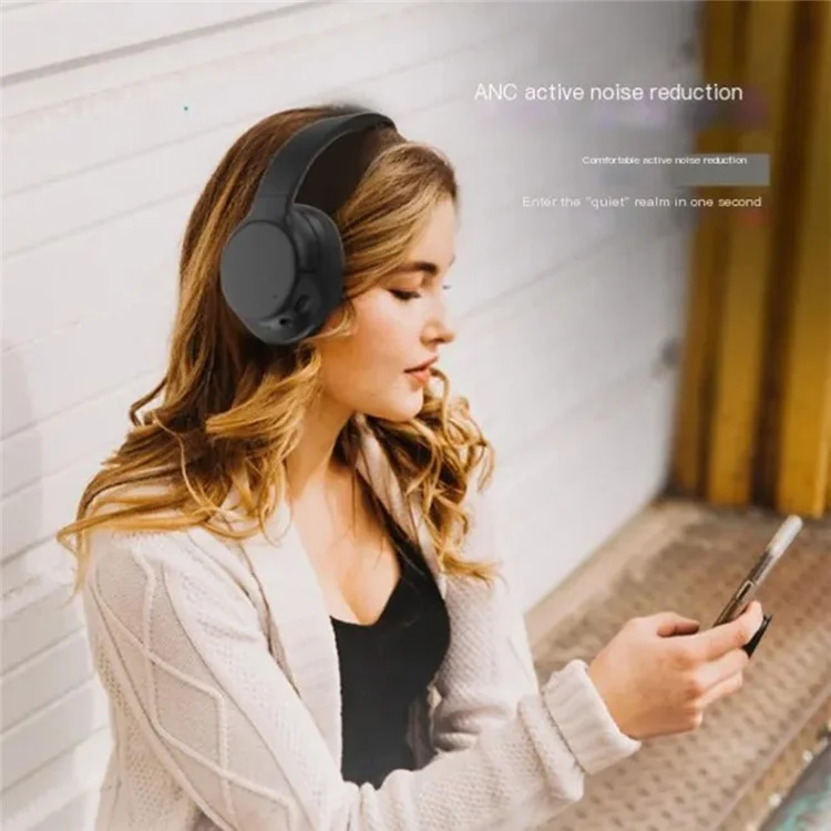 P3967 Складные Bluetooth-наушники с активным шумоподавлением, беспроводные игровые наушники - Черные