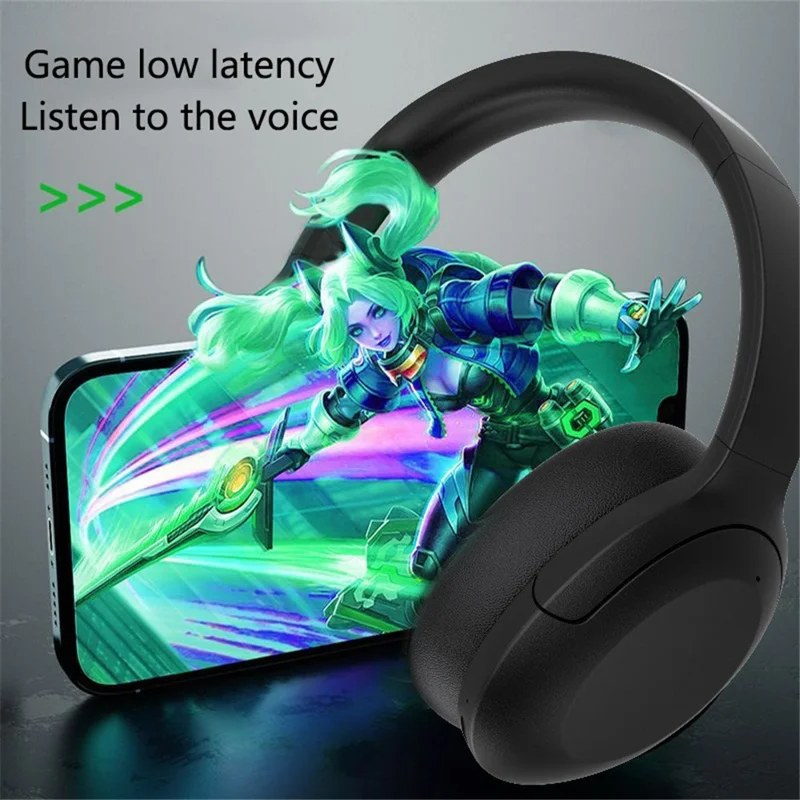 P3965 ANC Bluetooth-compatible Earphone Wireless Foldable Gaming Headphone - Grey