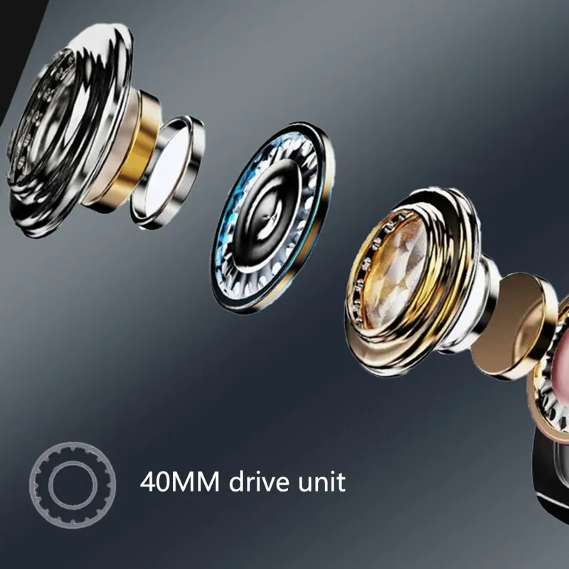 P3965 ANC Bluetooth-compatible Earphone Wireless Foldable Gaming Headphone - Grey