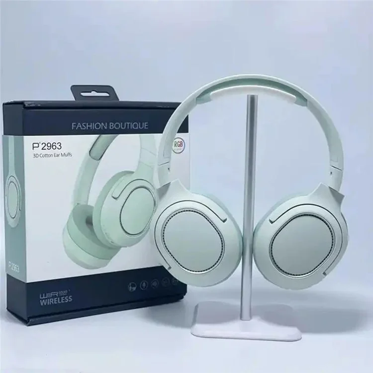 P2963 Wireless Headphone Bluetooth 5.3 Headset Waterproof Gaming Earphone - Bege