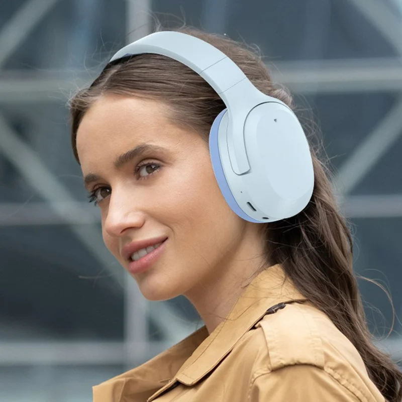 P2969 Over-Ear Wireless Bluetooth-compatible Earphone HiFi Stereo Sound Gaming Headphone - Grey