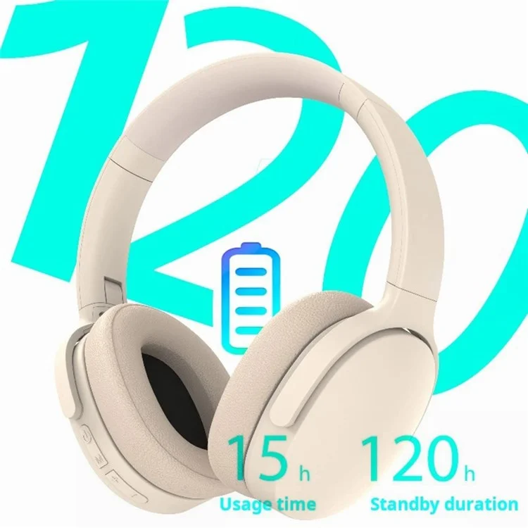 P3961 Active Noise Cancelling ANC Headset Over-Ear Bluetooth-compatible 5.3 Wireless Headphones - Grey