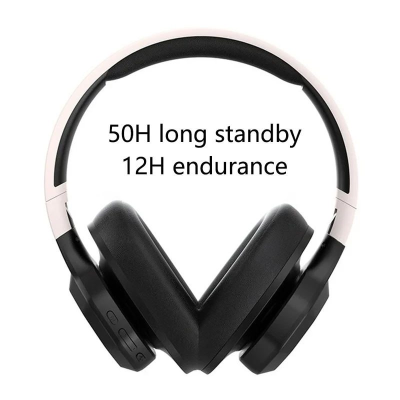 P2970 Wireless Folding Over-Ear Headphones Bluetooth-compatible 3D Ear-Cushioned Headset - White