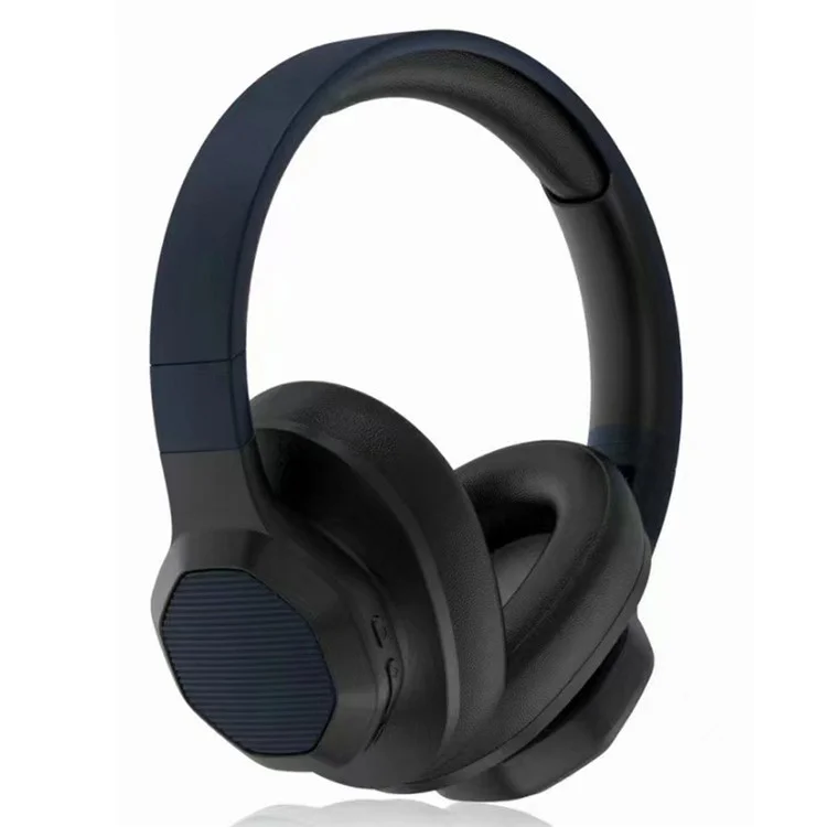 P2970 Casque d'écoute sans fil pliable sur l'oreille Bluetooth 3D avec coussinets - Noir