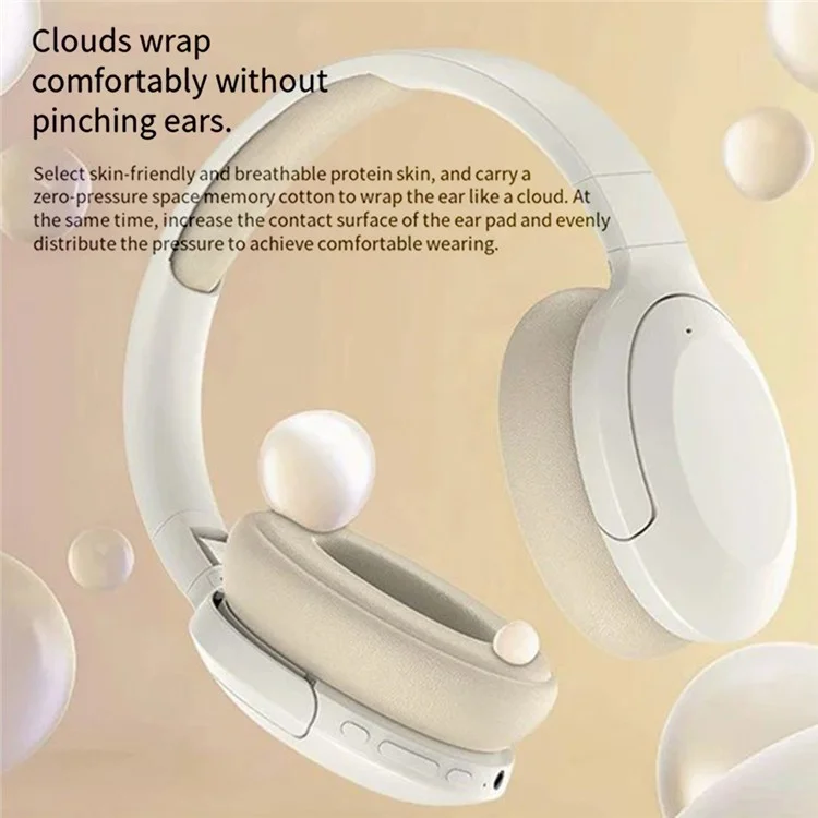 P2968 Lightweight Headset Over-Ear Wireless Bluetooth-compatible Headphones - Black