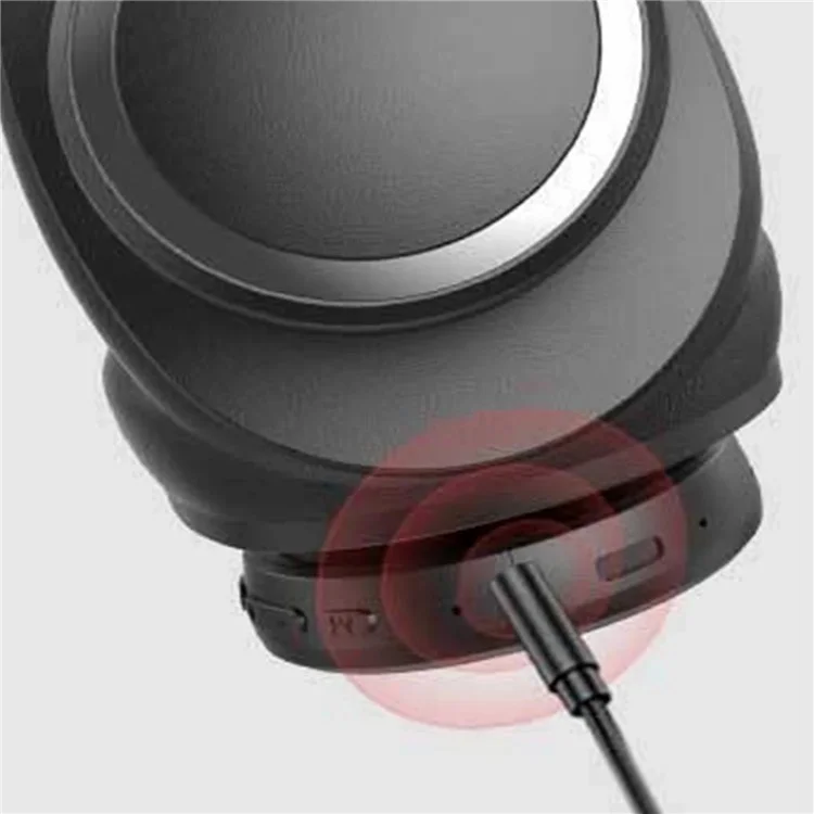 P2960 Wireless Bluetooth-compatible Headphones HiFi 3D Pad Foldable Over-Ear Headset - Black