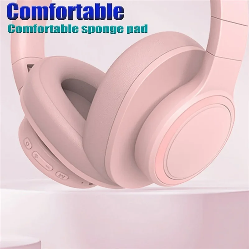 P2960 Wireless Bluetooth-compatible Headphones HiFi 3D Pad Foldable Over-Ear Headset - Dark Blue