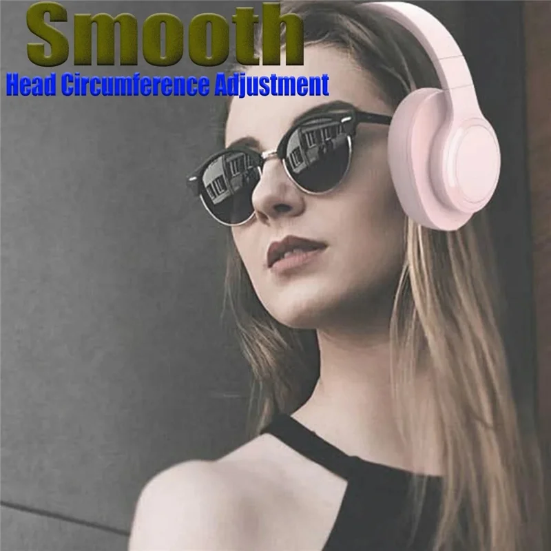 P2960 Wireless Bluetooth-compatible Headphones HiFi 3D Pad Foldable Over-Ear Headset - Dark Blue