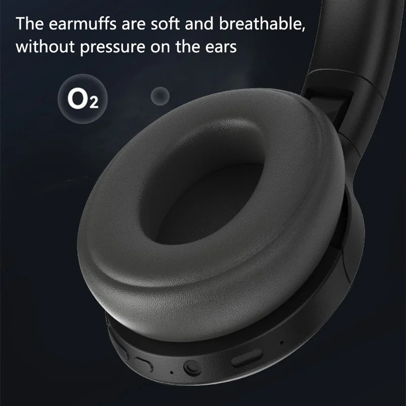 P2965 Over-Ear Wireless Bluetooth-compatible Headset Bass Effect Headphones Support TF Card - Army Green