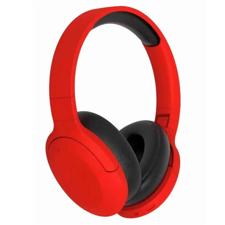 P2965 Over-Ear Wireless Bluetooth-compatible Headset Bass Effect Headphones Support TF Card - Red