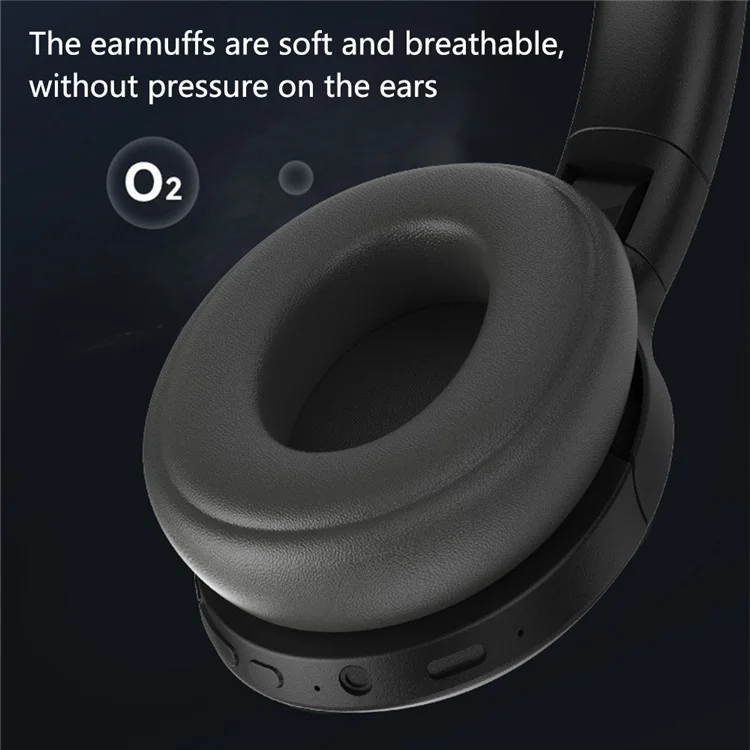 P2965 Over-Ear Wireless Bluetooth-compatible Headset Bass Effect Headphones Support TF Card - Red