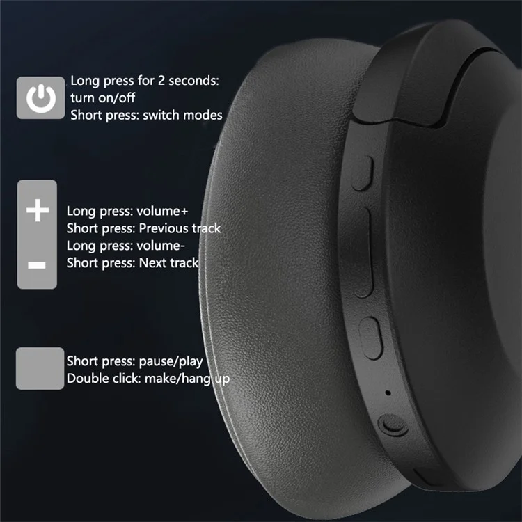 P2965 Over-Ear Wireless Bluetooth-compatible Headset Bass Effect Headphones Support TF Card - Red