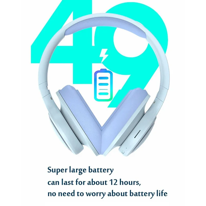 P2962 Over-Ear Wireless Headphones Bass Bluetooth-compatible Headset with Card Slot - Dark Grey