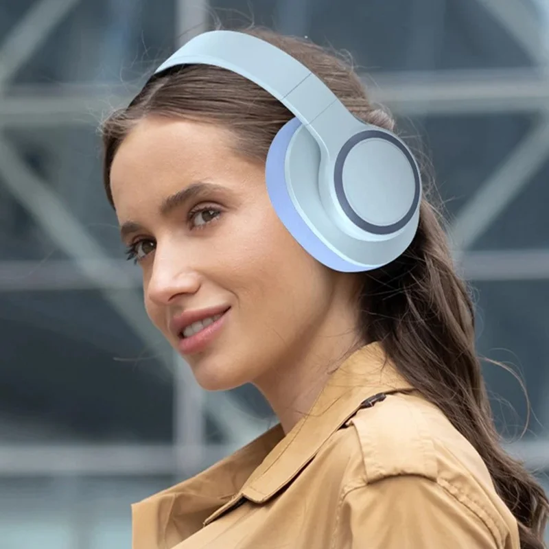 P2962 Over-Ear Wireless Headphones Bass Bluetooth-compatible Headset with Card Slot - Dark Grey