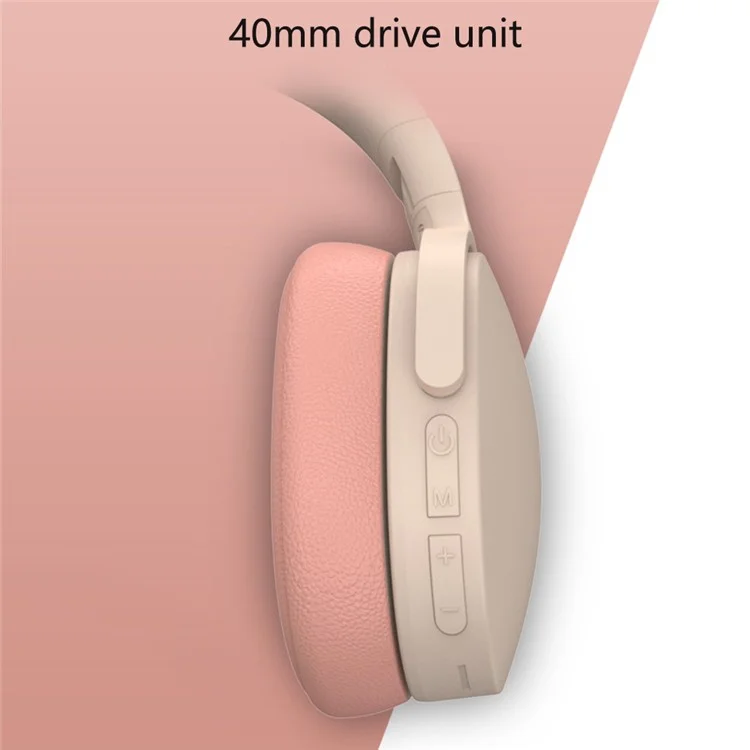 P2961 Wireless Bluetooth-compatible Headphones Over-Ear Lightweight Headset - Pink