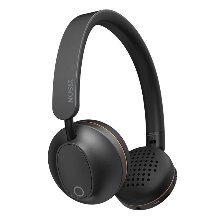 YISON H3 Wireless Bluetooth-compatible Headset HiFi Sound Earphone Gaming Headphone - Black