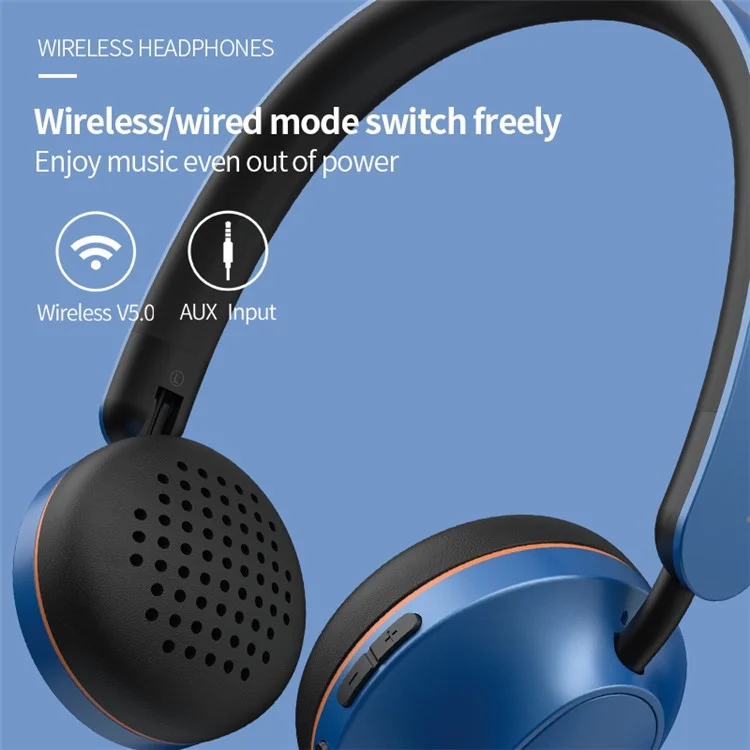 YISON H3 Wireless Bluetooth-compatible Headset HiFi Sound Earphone Gaming Headphone - Black