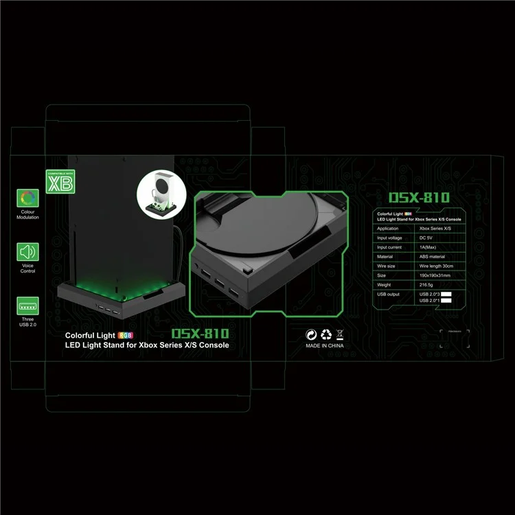 RGB Light Stand for Xbox Series X / S Controllers, Consoles, Game Accessory
