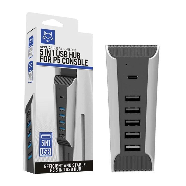 HONSON Hub USB Splitter Estación de Acoplamiento para Consola PS5