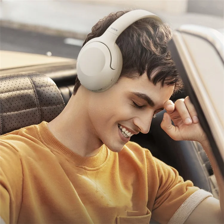 Casque sans fil ROCK O3 On-Ear Bluetooth Stéréo Casque à suppression de bruit - Beige