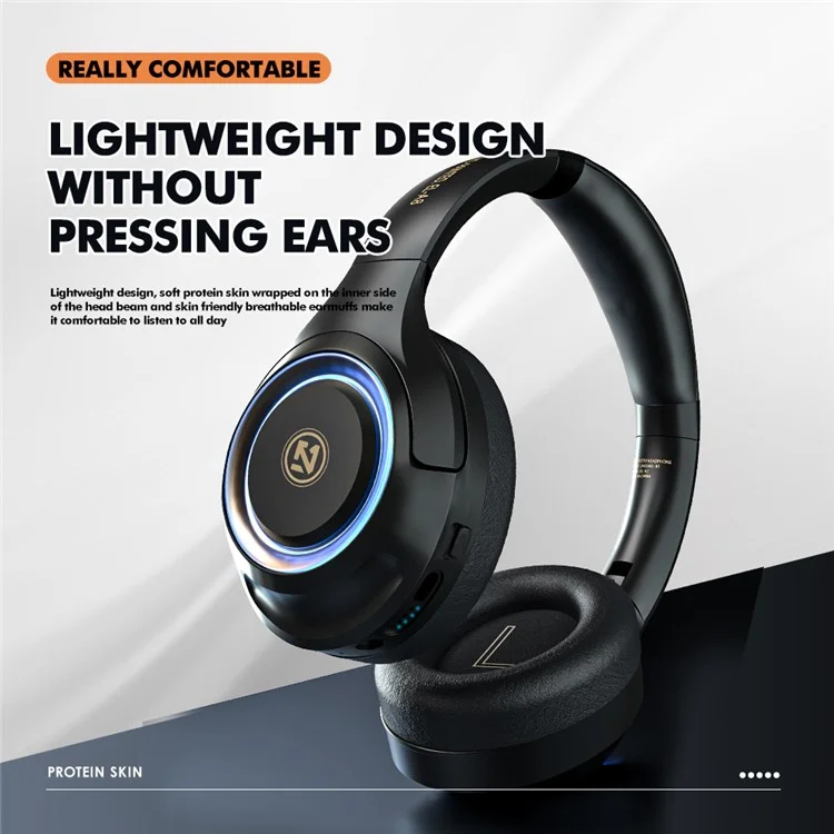 Cuffie On-Ear con filo e wireless ROCK A8 con microfono Cuffie Bluetooth stereo Over-Ear - Nero