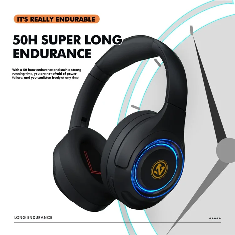 Cuffie On-Ear con filo e wireless ROCK A8 con microfono Cuffie Bluetooth stereo Over-Ear - Nero