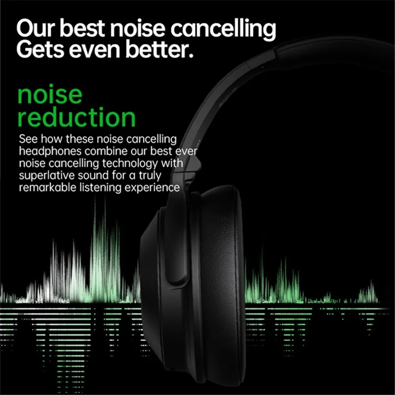 A06 ANC Wireless Headset Bluetooth-compatible Headphone Music Gaming Earphone - Blue