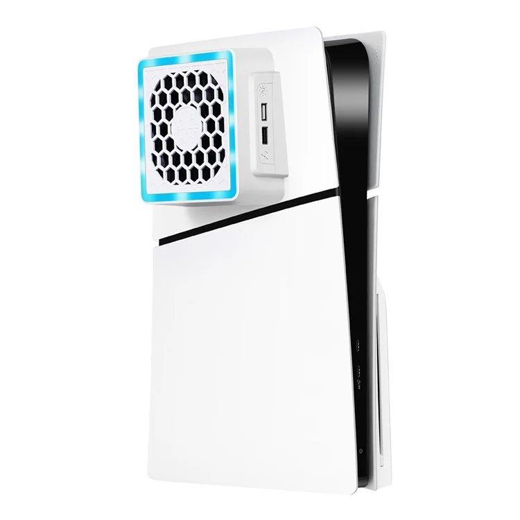 Per Sony PS5 Slim Game Console Cooling Fan Side-Mounted Cooler Fan con Luce RGB