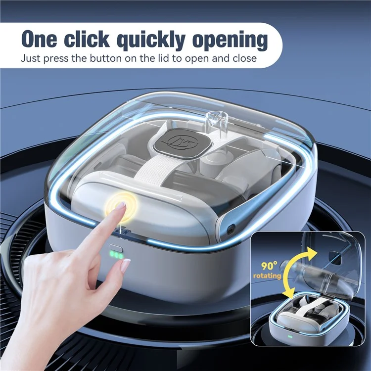 Socle de charge JYS JYS-MQ002 pour Meta Quest 3 avec étui de rangement à lumière RVB et 2 batteries