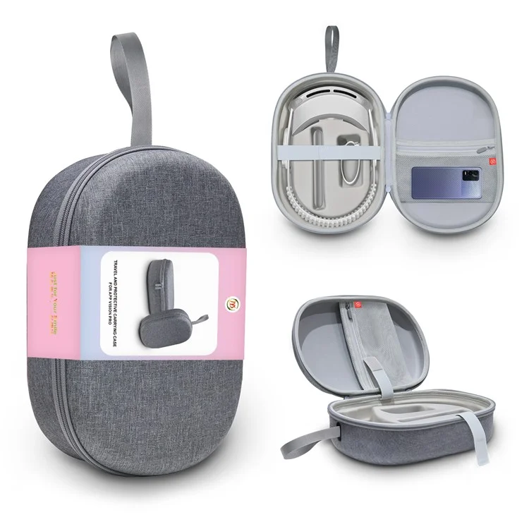 JYS JYS-APP001 Bolsa de Almacenamiento para Accesorios de Apple Vision Pro VR, Funda de Lino Gris