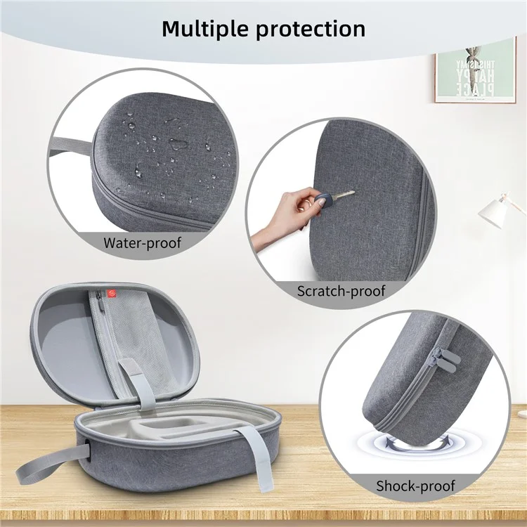 JYS JYS-APP001 Bolsa de Almacenamiento para Accesorios de Apple Vision Pro VR, Funda de Lino Gris