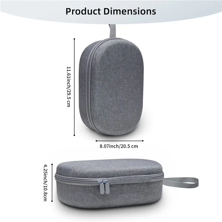 JYS JYS-APP001 Bolsa de Almacenamiento para Accesorios de Apple Vision Pro VR, Funda de Lino Gris