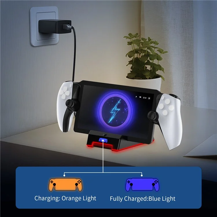 JYS-P5202 Magnetic Charging Station for Sony Playstation Portal Type-C Charger Stand with RGB Light