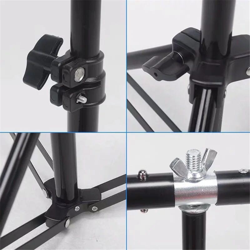 2x2m T-Shape Portable Background Backdrop Support Stand with 5 Clamps