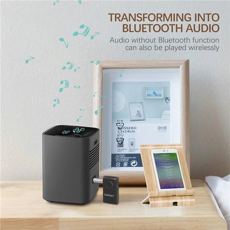 EARLDOM ET-BR02 Bluetooth 5.3 Adapter для Handsfree-вызовов, 3,5-мм AUX Аудио-приёмник для автомобильных колонок