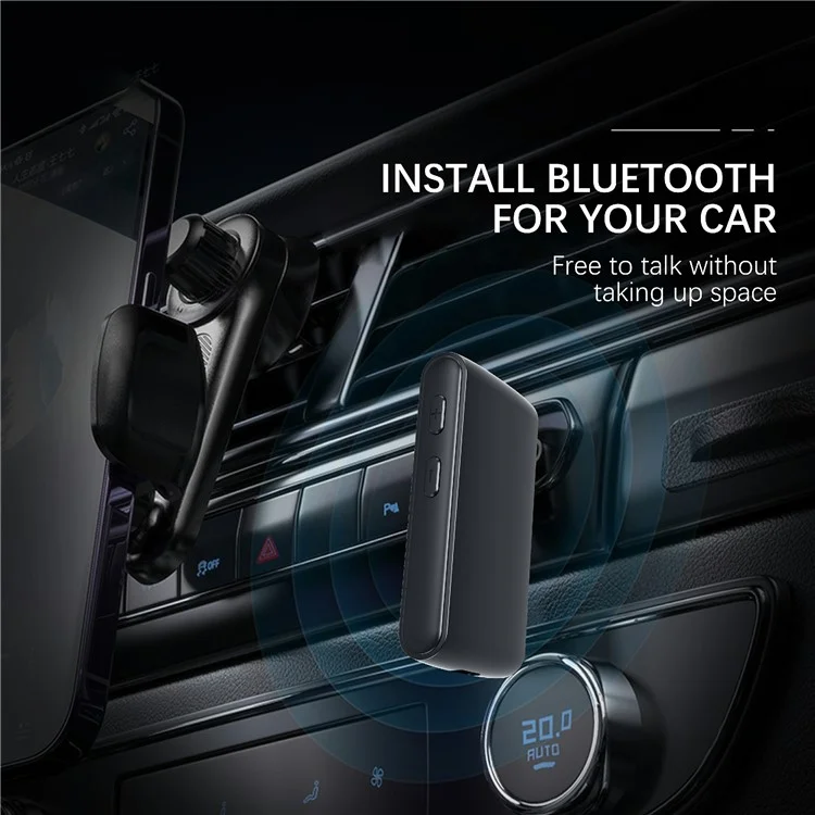 EARLDOM ET-BR02 Bluetooth 5.3 Adapter для Handsfree-вызовов, 3,5-мм AUX Аудио-приёмник для автомобильных колонок