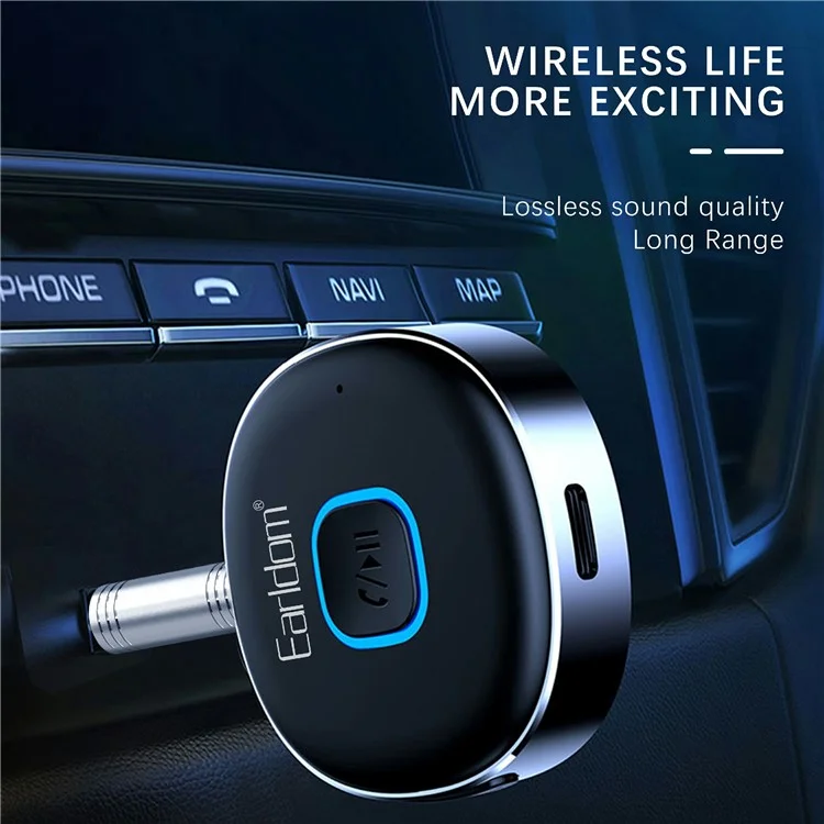 EARLDOM ET-BR03 Bluetooth 5.3 Drahtloser Empfänger 3,5 mm AUX Kfz-Audiosystem-Adapter