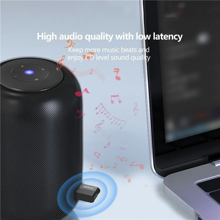 EARLDOM M90 USB Wireless Audio Adapter Bluetooth 5.0 Audio-Empfänger Sender für Auto, Computer